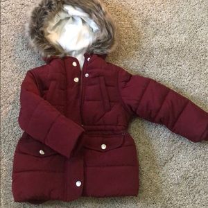 Cute toddler winter coat with fleece lining